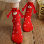 Medias de Navidad Autumn Winter Cotton Magnet Lodestone Hand Tube Socks