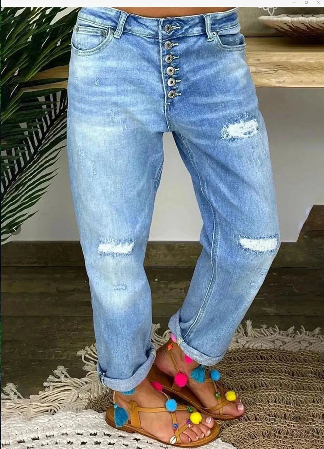 Jeans mit hoher taillierter Jeans Sommer Jeans lose schlanke Jeans Straight Daddy Hosen