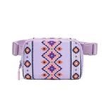 New Bohemian Print Waist Bag With Adjustable Shoulder Strap Fashion Casual Outdoor Running Crossbody Waist  Bag For Women