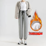 Fleece-lined Casual Harem Drawstring sweat Pants For Women