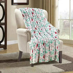 Christmas Elk Snowman Santa Claus Print Blanket Winter Double-sided Flannel Blanket For Sofa Sleeping Shawl