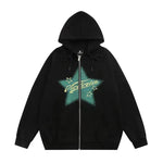 American Street Star impresa sudadera con capucha unisex para el invierno de otoño