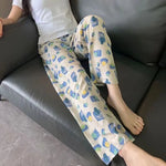 Cotton Silk Pajama Lounge trouser Pants Summer Women