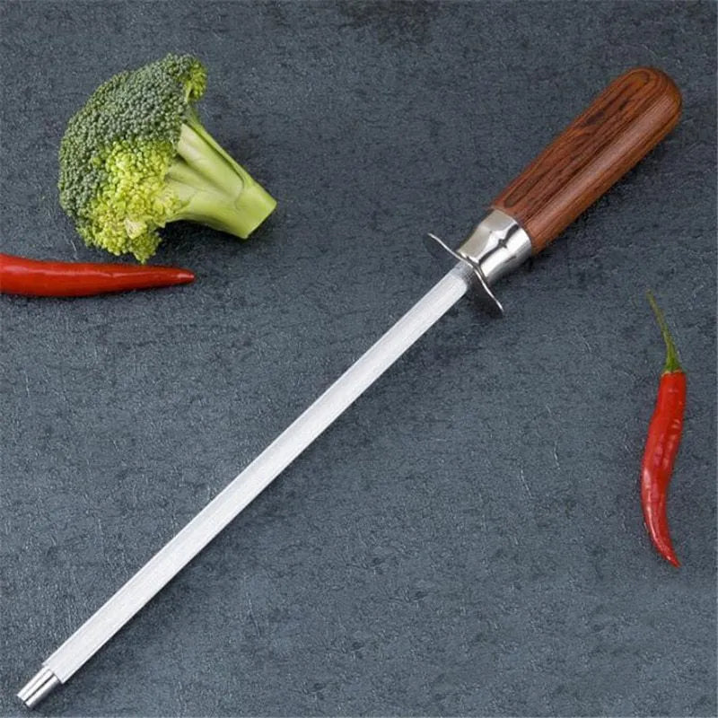 Stainless steel honing rod Household kitchen knife sharpener stick