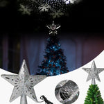 Top de árbol de Navidad Luz de la estrella Star Flake Forma láser Luces de proyector Luces Ornamento de árbol de Navidad