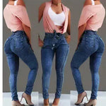 High Waist Fringed jeans Bootcut Pant Women