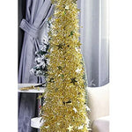 Artificial Tinsel Up Christmas Tree With Stand Gorgeous Collapsible Artificial Christmas Tree For Christmas Decorations