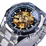 Forsining Watch Men's Fashion Casual Classic Popular Waterproof Manual Mechanical Watch