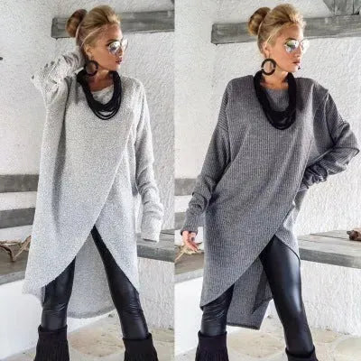 NUEVA Fashion Outumn Winter Front Split Sweater Tunic Mujeres