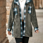 Plaid Woolen Coat Fashion Lapel Single-breasted Mid-length Coat Women's Clothing