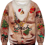 Men's Fashion Christmas 3D Digital Printed Round Neck Sweater