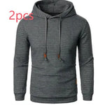 Men's Jacquard Sweatshirt Long-sleeved Hoodie Warm Color  Sports Pullover Top