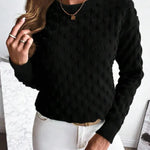 Pullover Round Neck Long Sleeves Knitwear Cashmere sweater Top women