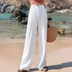 Fashion Summer Casual High waist plain trouser Pants For Women