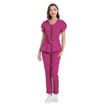 Nurse Lace-up Waist Retraction Surgical Gowns Female Separate Suit Hospital Short Sleeve Brush Hand Clothes Hand Washing Clothes