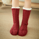 Winter Warm Knitted Plush Floor Socks Home Indoor Non-slip Carpet Socks For Men And Women