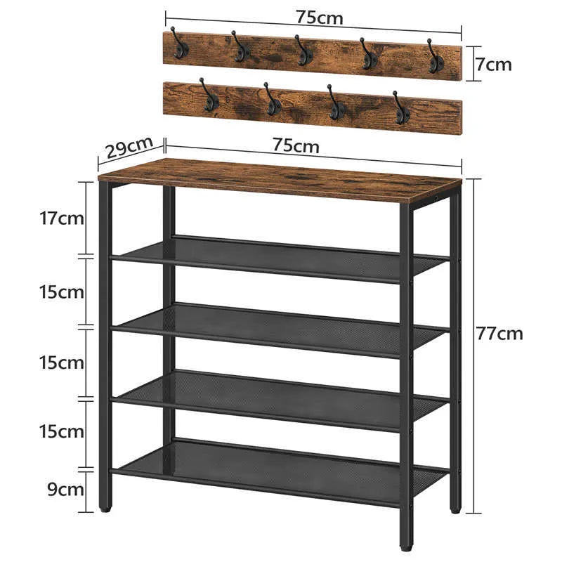 4-tier Shoe rack for entryway