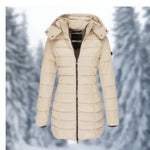 Mid-length Winter Slim-fit Cotton Padded Quilted Puffer Jacket for women