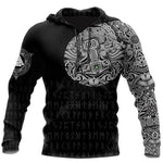 Men's Gothic Printed Street Fashion Classic Hoodie Pullover