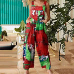 Casual Summer Cotton Floral Sleeveless loose Jumpsuit