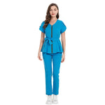 Nurse Lace-up Waist Retraction Surgical Gowns Female Separate Suit Hospital Short Sleeve Brush Hand Clothes Hand Washing Clothes