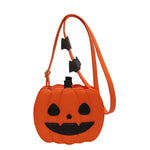 2024 Halloween Bags Funny Pumpkin Cartoon Shoulder Crossbody Bag With Bat Personalized Creative Female Bag