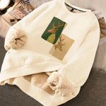 Autumn Winter Fleece-lined thick sweatshirt Pullover top for men