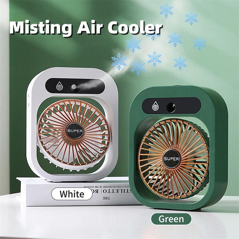 Air Conditioning Fan Desk Misting Fan Air Cooler Cooling USB Rechargeable Humidifier Portable Spray Fan With 3 Wind Speeds For Home - EX-STOCK CANADA