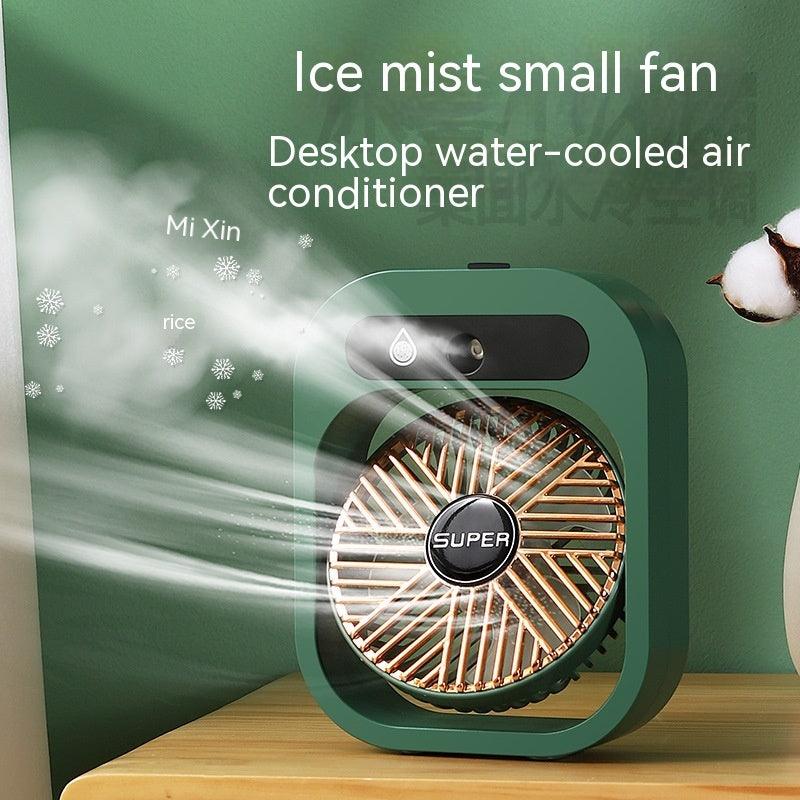 Air Conditioning Fan Desk Misting Fan Air Cooler Cooling USB Rechargeable Humidifier Portable Spray Fan With 3 Wind Speeds For Home - EX-STOCK CANADA