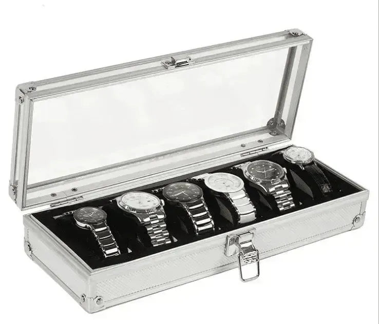 Aluminum 6 watches boxes, table boxes, jewelry box jewelry box collection bin - EX-STOCK CANADA