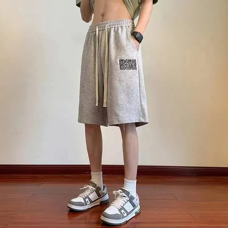 American Retro Shorts Male Student Hong Kong Style Trendy Fashion Fifth Pants Casual - EX-STOCK CANADA