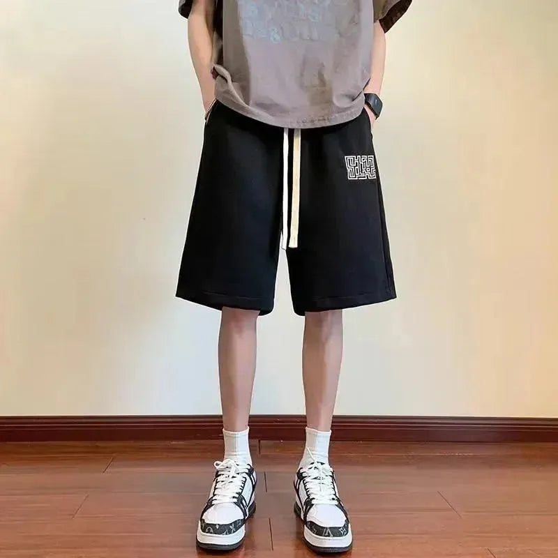 American Retro Shorts Male Student Hong Kong Style Trendy Fashion Fifth Pants Casual - EX-STOCK CANADA