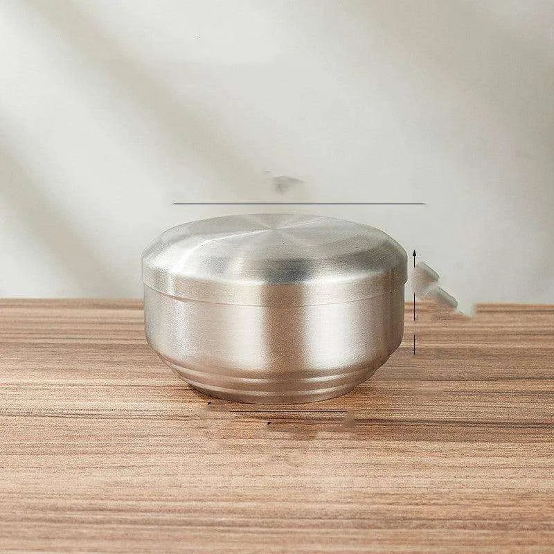 An Adorable Stainless Steel with Golden Tape Tureen Bowl - EX-STOCK CANADA