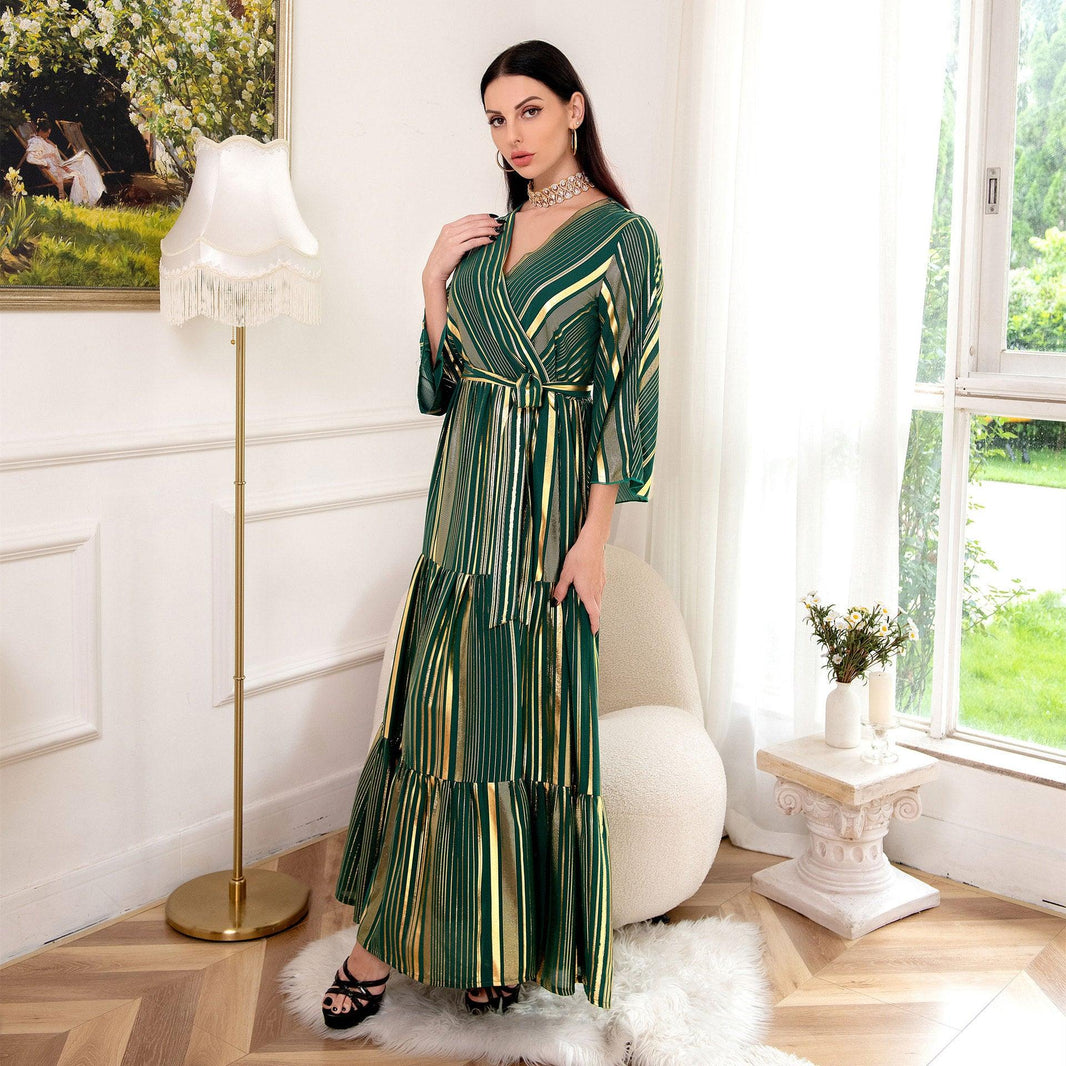 Arab Bronzing Craft Dress Women Party Dress - EX-STOCK CANADA