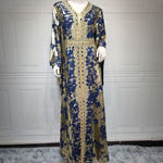 Arab Chiffon Bronzing Robe Containing Belt Dress - EX-STOCK CANADA