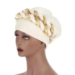 Arab Double Sequined Turban Hat - EX-STOCK CANADA