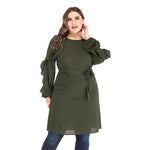 Arab long sleeve round neck dress - EX-STOCK CANADA