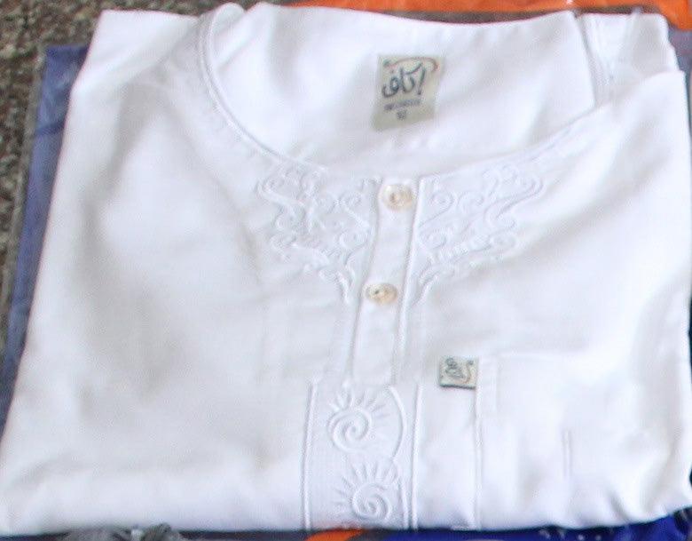 Arab Men's New Cotton Hemp Embroidery Liturgy Embroidered Hui Men's Suit Two Piece Wholesale - EX-STOCK CANADA