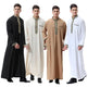 Arab Middle East Men's Applique Stand Collar Robe, TH810 - EX-STOCK CANADA