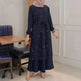 Arab Round Neck Lace Floral Dress - EX-STOCK CANADA