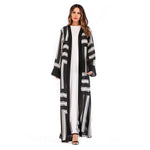 Arab Stripe Loose Lace Cardigan Robe Female - EX-STOCK CANADA