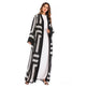 Arab Stripe Loose Lace Cardigan Robe Female - EX-STOCK CANADA
