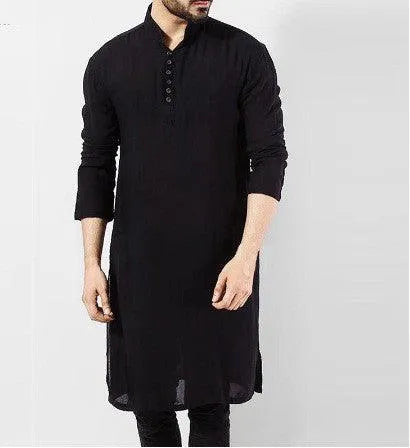 Arab Style Fashion Simple Long Men's Shirt Arab Robe - EX-STOCK CANADA