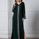 Arab Turkey Women Side Slit Fashion Abaya Robe - EX-STOCK CANADA