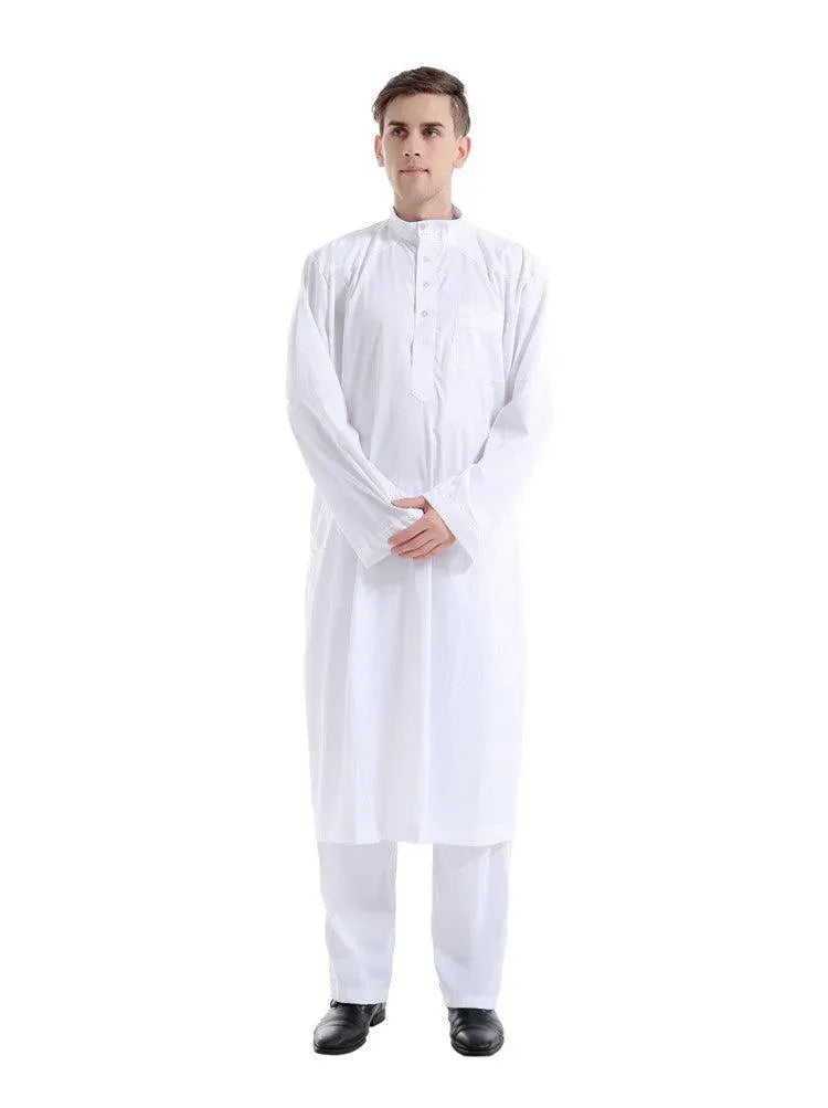 Arab Two-piece Solid Color Men's Robe - EX-STOCK CANADA