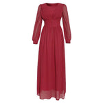 Arab Women's Clothing Long Sleeve Chiffon Dress - EX-STOCK CANADA