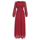 Arab Women's Clothing Long Sleeve Chiffon Dress - EX-STOCK CANADA