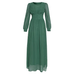 Arab Women's Clothing Long Sleeve Chiffon Dress - EX-STOCK CANADA