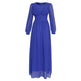 Arab Women's Clothing Long Sleeve Chiffon Dress - EX-STOCK CANADA