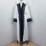 Arab Women's Lace Dress Cardigan Robe - EX-STOCK CANADA